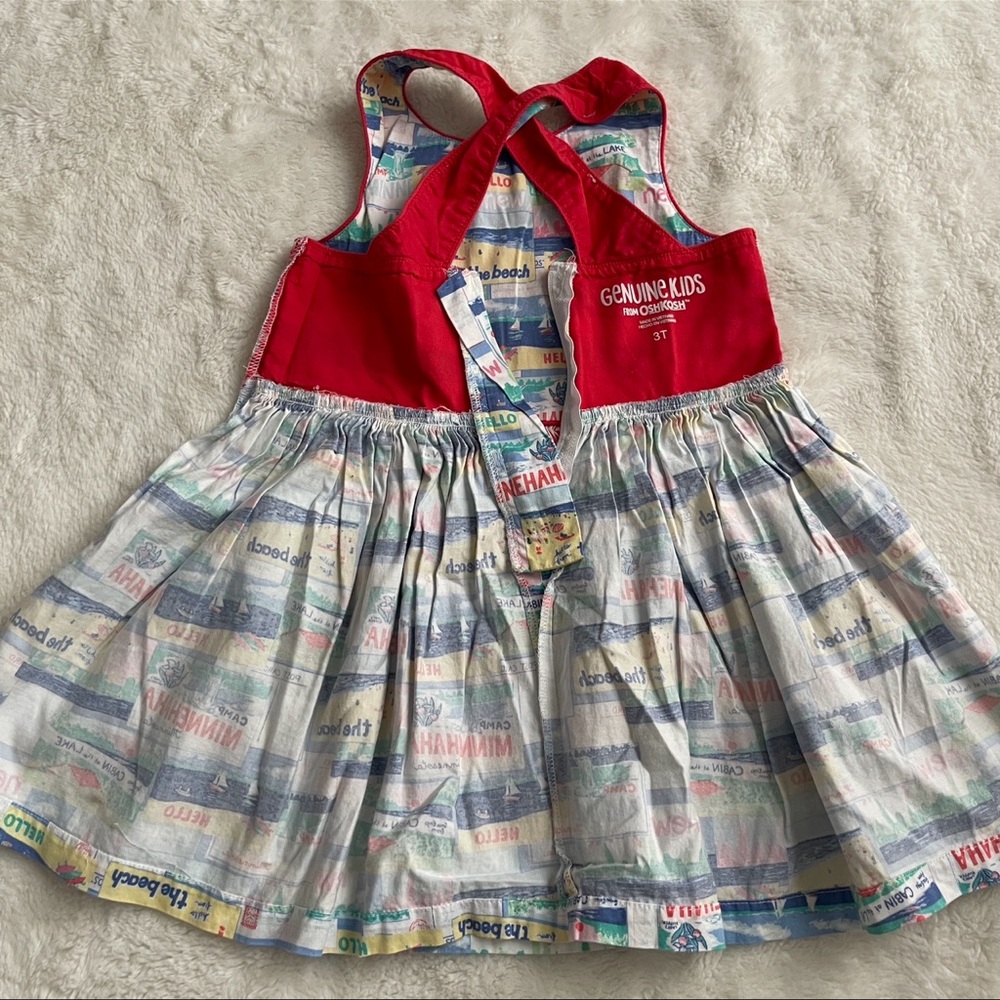 OshKosh Genuine Kids Minnesota Summer Postcard Dress Size 3T - Picture 9 of 10